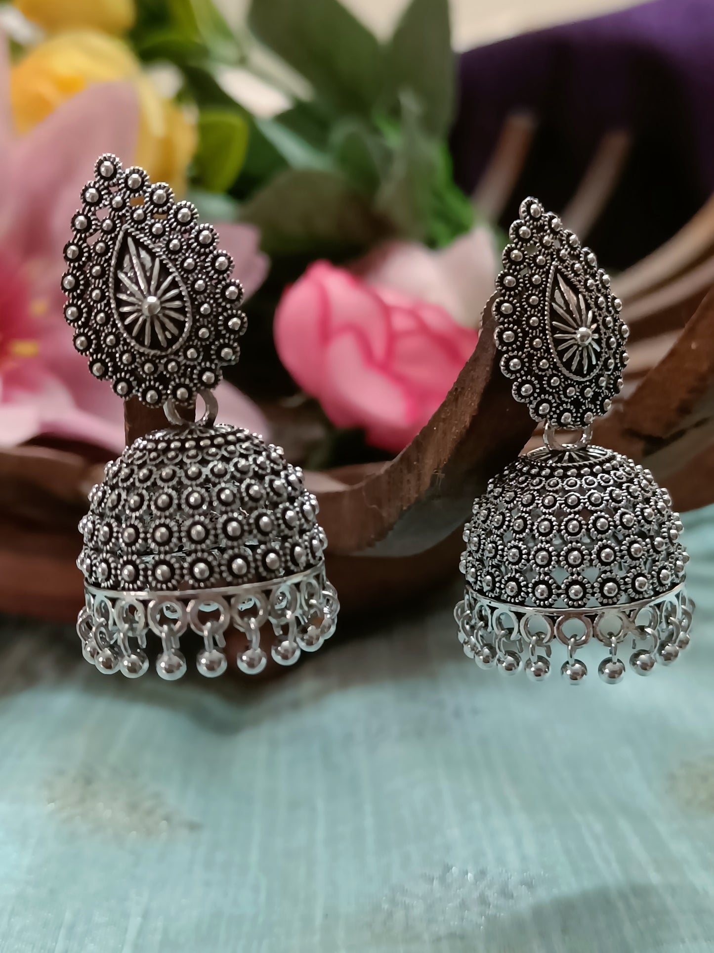 Oxidised Jhumka