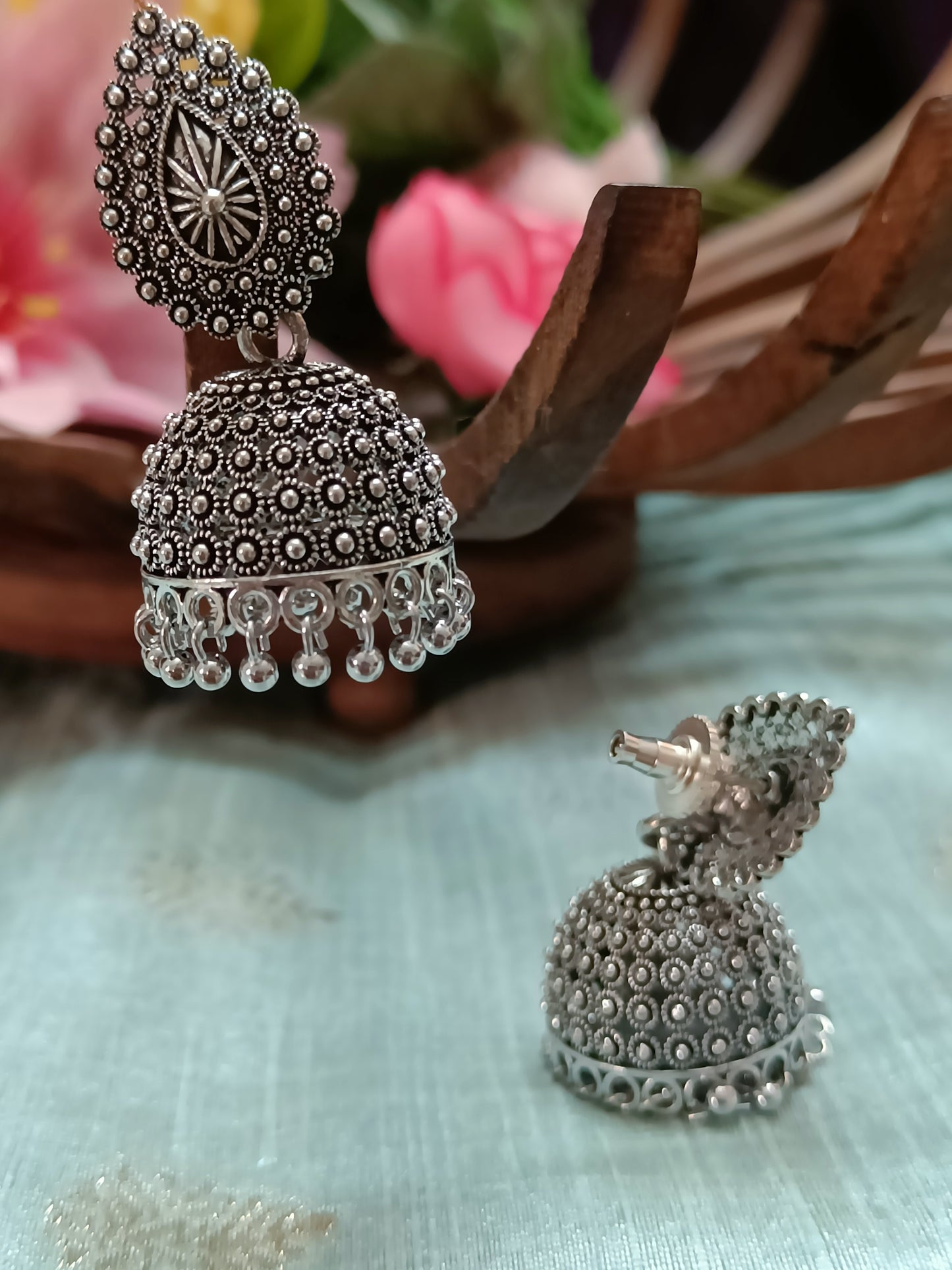 Oxidised Jhumka