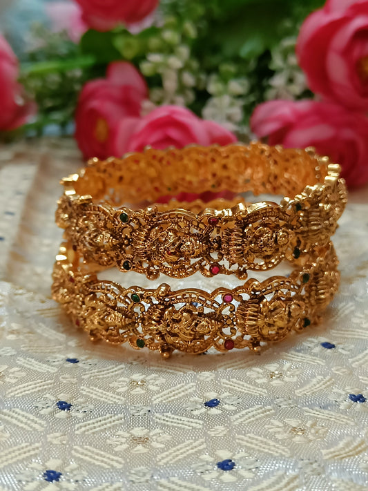 Nagneshi Art Traditional Lakshmi Temple Bangle